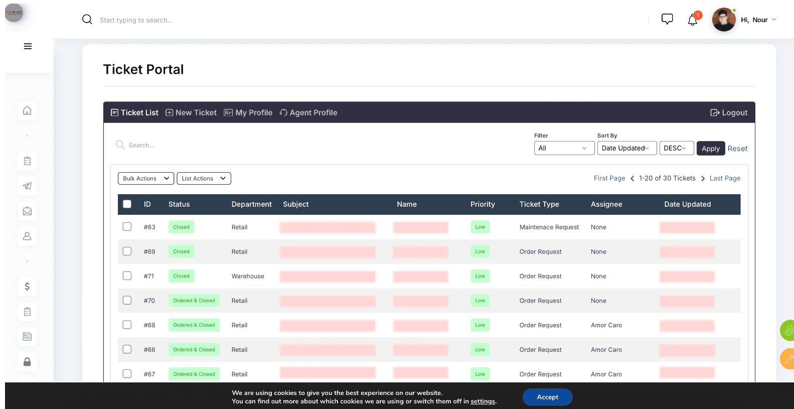 Screenshot of website displaying the different value propositions of the app, arranged neatly in a row layout.