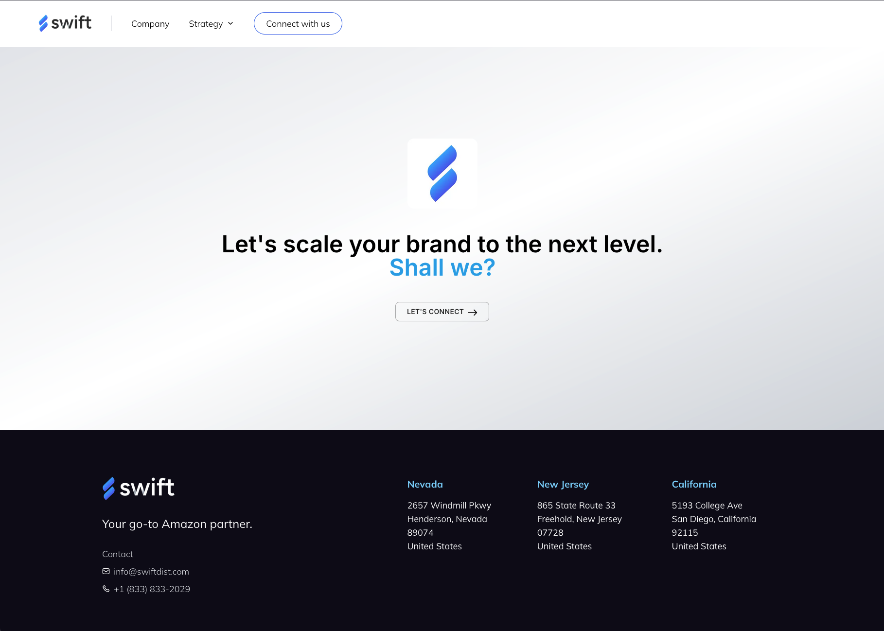 Screenshot of a website's footer section'